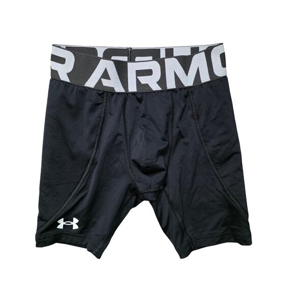 Under Armour Slider Shorts Boys YMD Utility Athletic Compression HeatGear - Picture 1 of 5